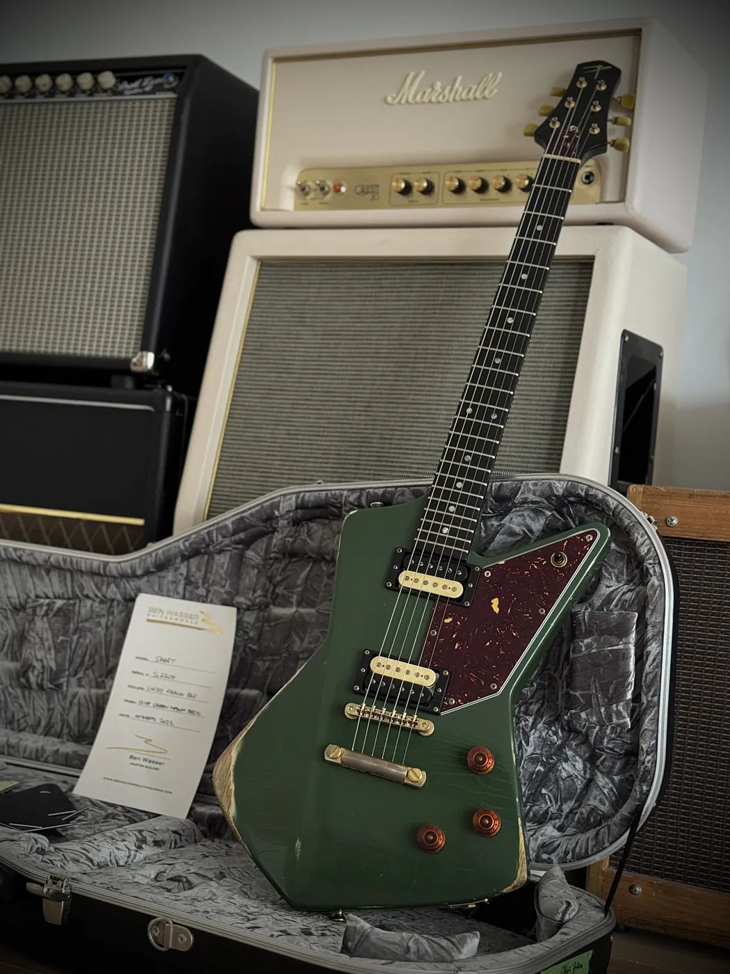 Ben Wasser Shaft #4 Olive Green Medium Relic (2022, Private Stock)