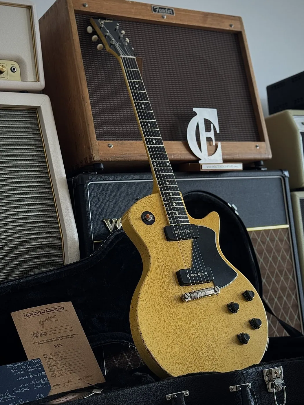 Giordano Tributo Jr. Special P90s — Aged TV Yellow (2025)