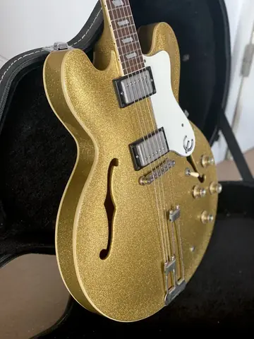 1995 Epiphone Riviera Gold Sparkle Foto 4