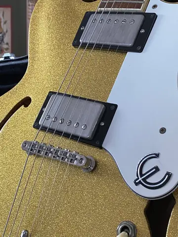 1995 Epiphone Riviera Gold Sparkle Foto 6