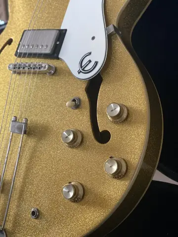 1995 Epiphone Riviera Gold Sparkle Foto 7