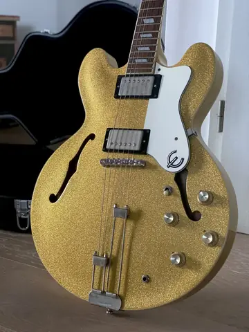 1995 Epiphone Riviera Gold Sparkle Foto 9