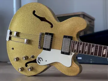 1995 Epiphone Riviera Gold Sparkle Foto 12