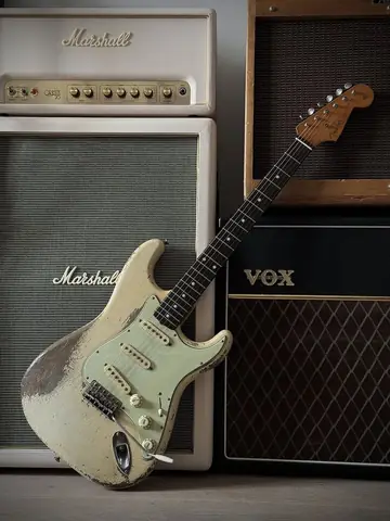 Fender Masterbuilt 2018 Dale Wilson '61 Relic — Olympic White Foto 10