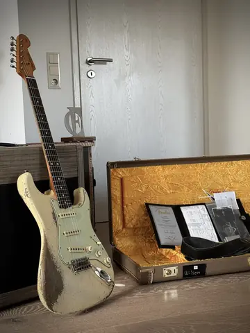 Fender Masterbuilt 2018 Dale Wilson '61 Relic — Olympic White Foto 25