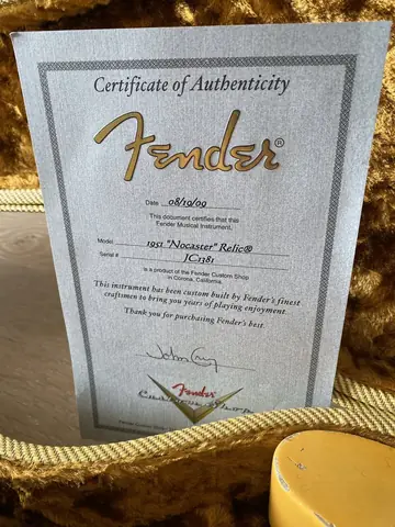 Fender Masterbuilt '51 Nocaster Thinline — John Cruz 2009 Foto 7