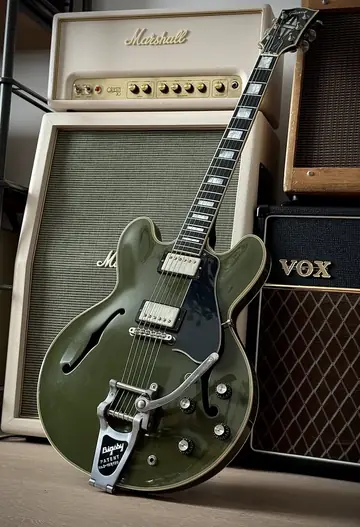 Gibson Custom Shop ES-355 Bigsby — Olive Drab Photo 8