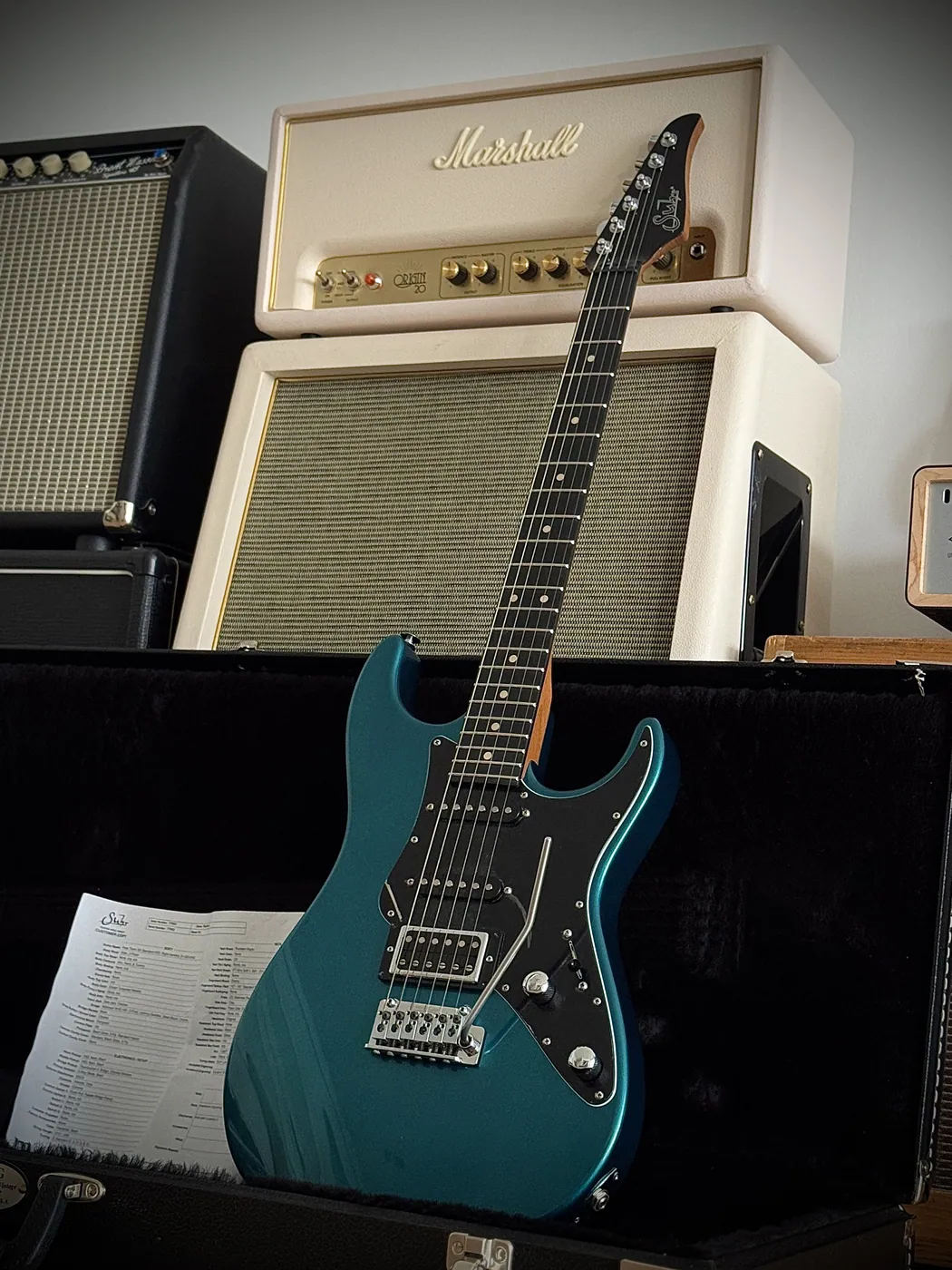 Suhr Pete Thorn Signature Standard HSS — Ocean Turquoise Metallic