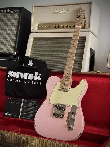 Suwak Shell Pink Relic Reverse Headstock Tele (2026, Demo) Foto 1