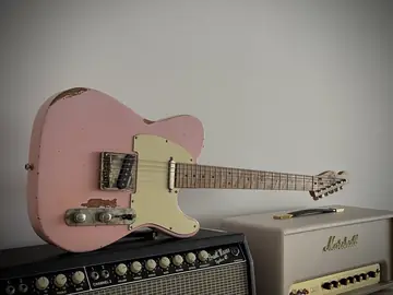 Suwak Shell Pink Relic Reverse Headstock Tele (2026, Demo) Foto 11