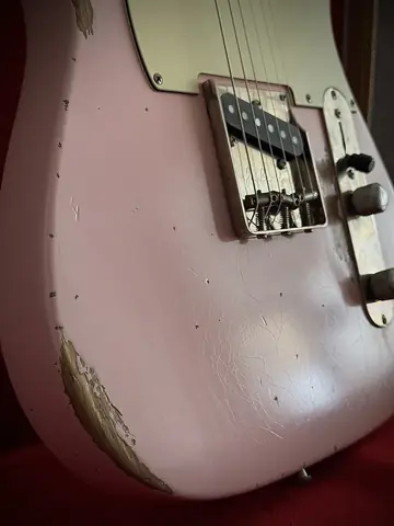 Suwak Shell Pink Relic Reverse Headstock Tele (2026, Demo) Foto 24