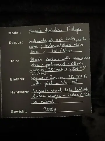 Suwak Thinline Natural Esquire 'Jr' (2026, Neuware) Foto 2